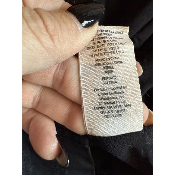 Free people Skirt Womens 0 Black Faux Leather Mini Zip Back Urban Outfitters - Picture 4 of 5